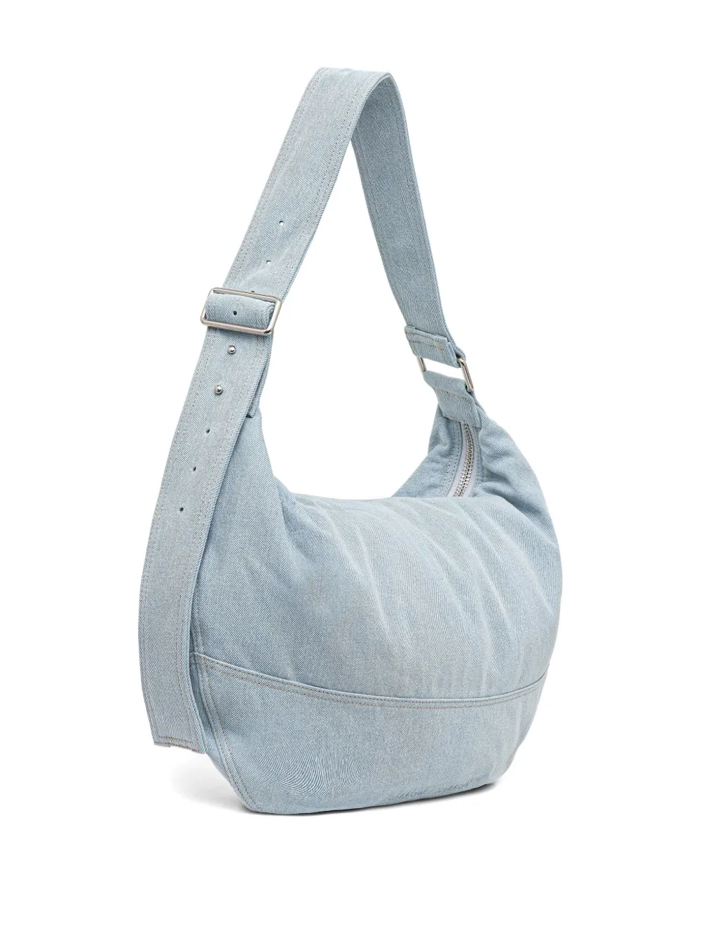 Samsoe & Samsoe Safreja Buckle-fastening Denim Shoulder Bag In Blue