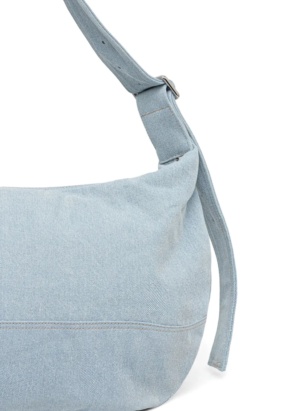 Samsoe & Samsoe Safreja Buckle-fastening Denim Shoulder Bag In Blue