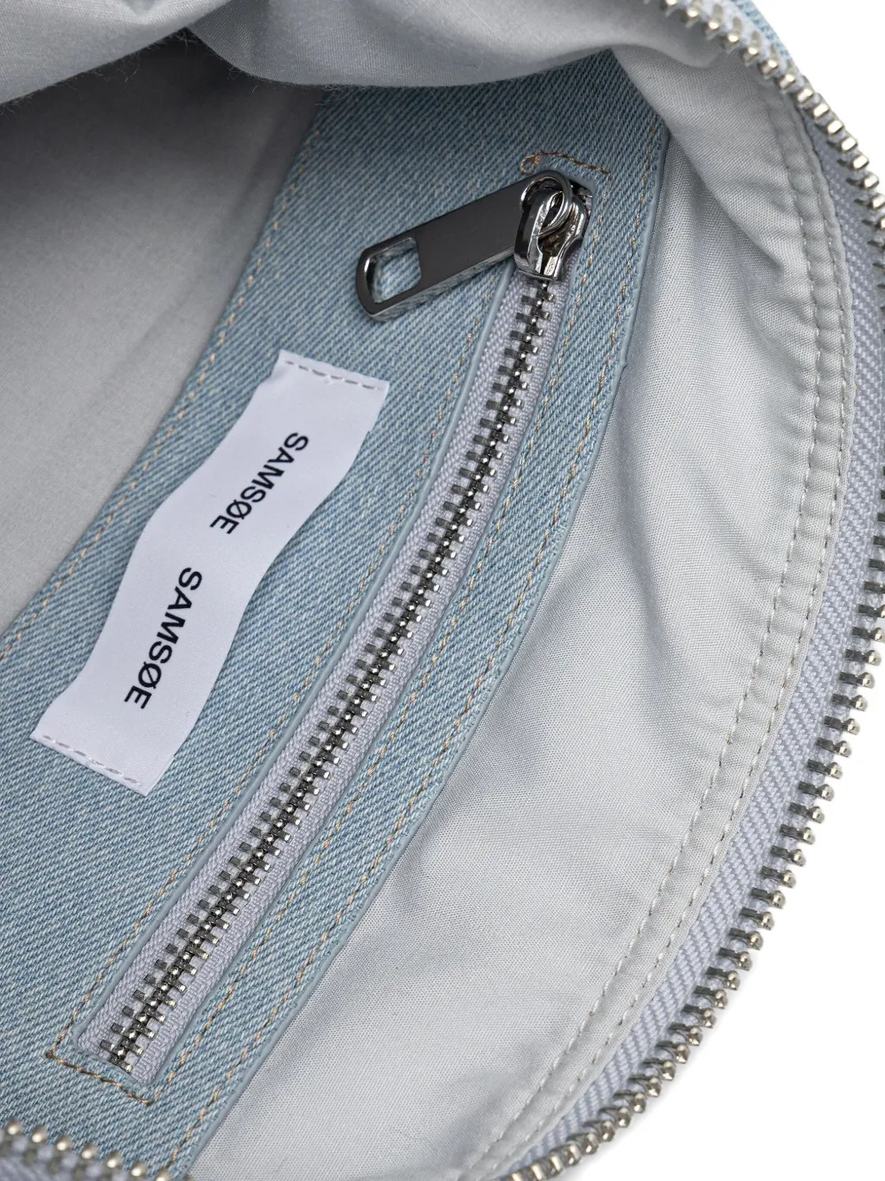 Samsoe & Samsoe Safreja Buckle-fastening Denim Shoulder Bag In Blue