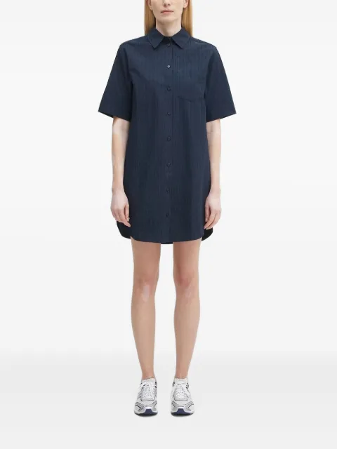 SAMSOE SAMSOE robe-chemise rayée à manches courtes