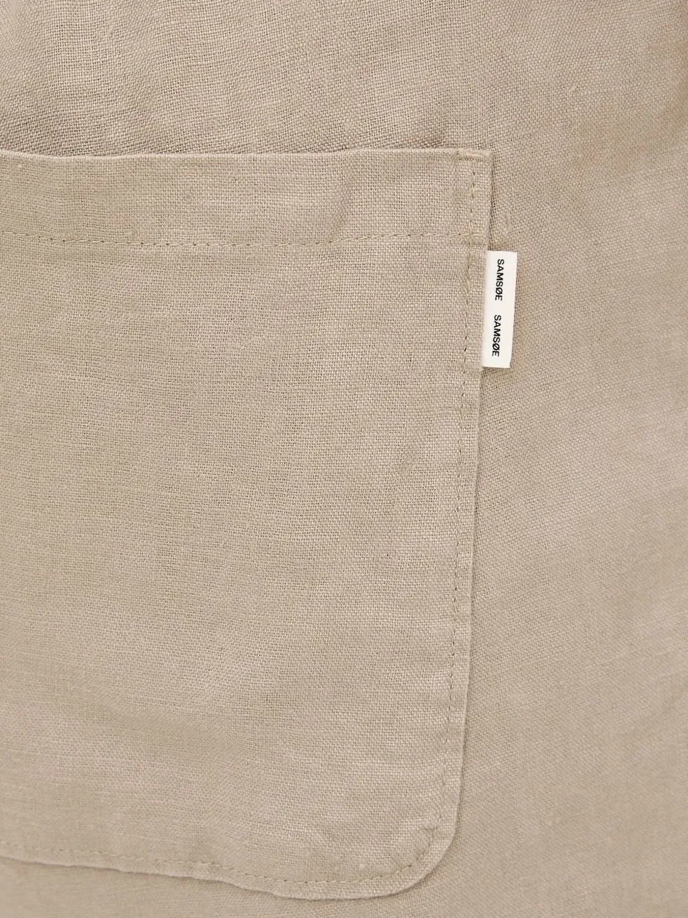 SAMSOE elasticated-waist linen shorts Beige