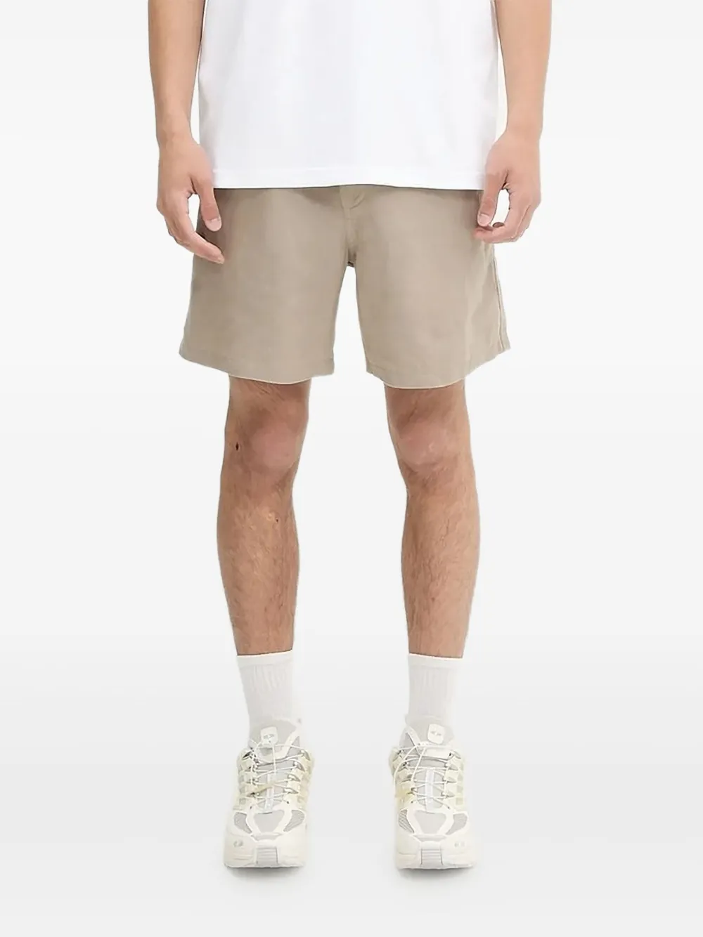 SAMSOE elasticated-waist linen shorts Beige