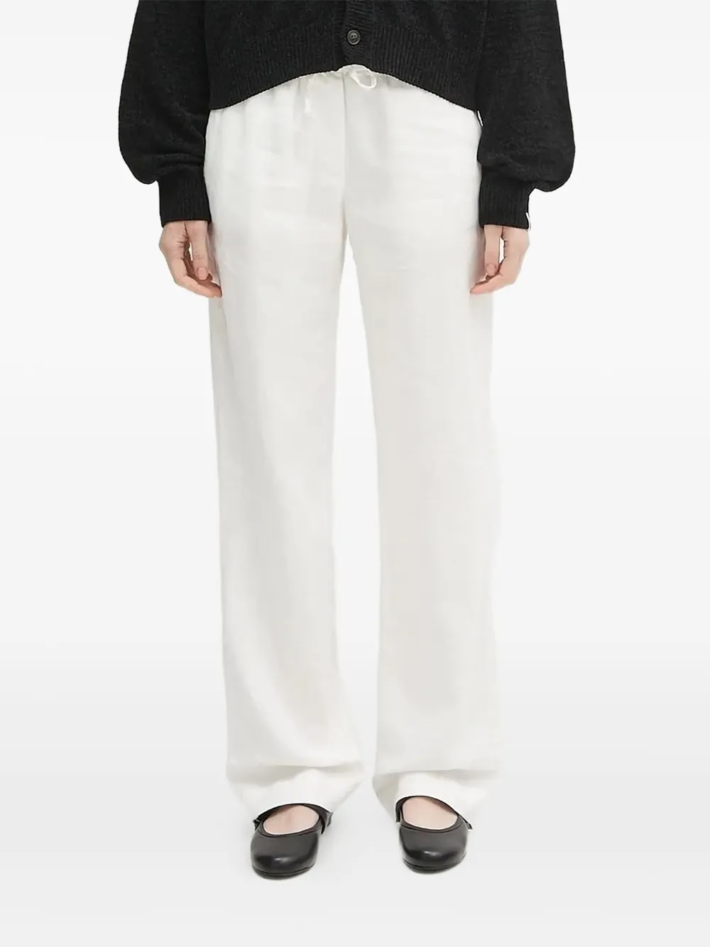 SAMSOE SAMSOE drawstring linen trousers | White | Image 1