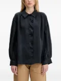 SAMSOE SAMSOE ruffled balloon-sleeve shirt - Black