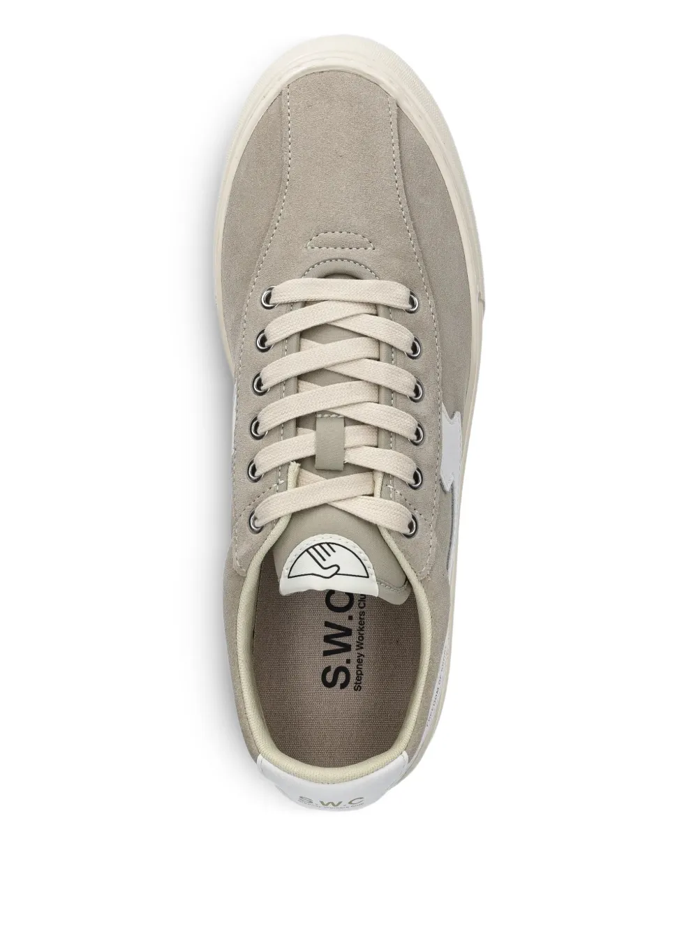 Stepney Workers Club Dellow S-Strike Cup suede-panelled lace-up sneakers Grey