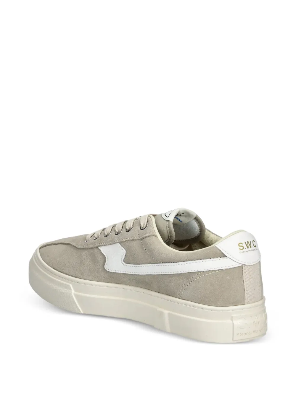 Stepney Workers Club Dellow S-Strike Cup suede-panelled lace-up sneakers Grey
