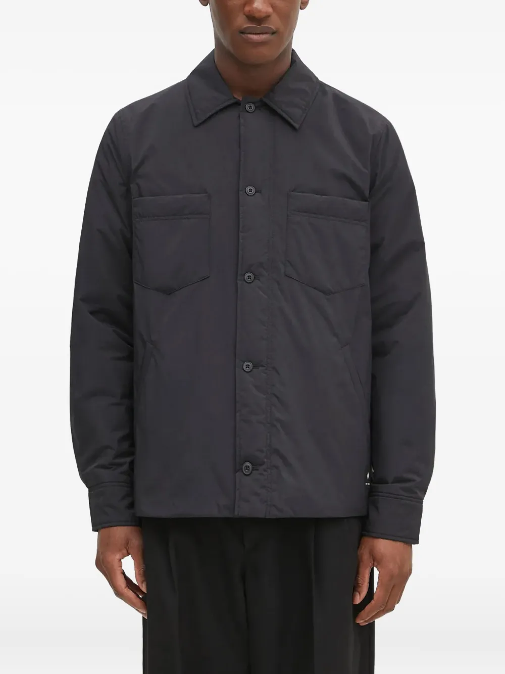 SAMSOE Button-up shirtjack Zwart
