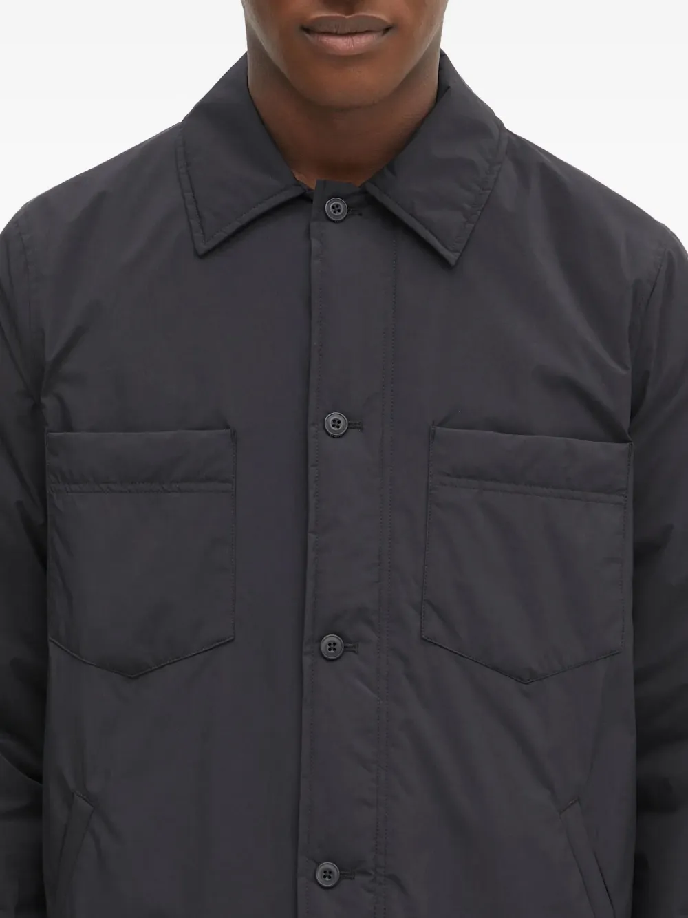 SAMSOE Button-up shirtjack Zwart