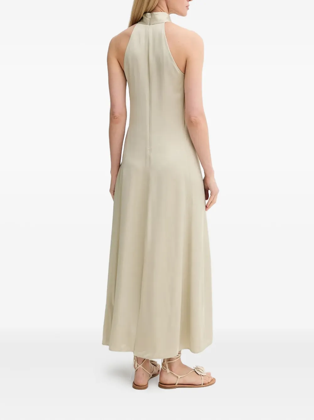SAMSOE harterneck midi dress Beige