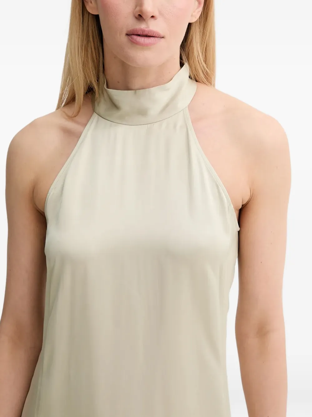 SAMSOE harterneck midi dress Beige