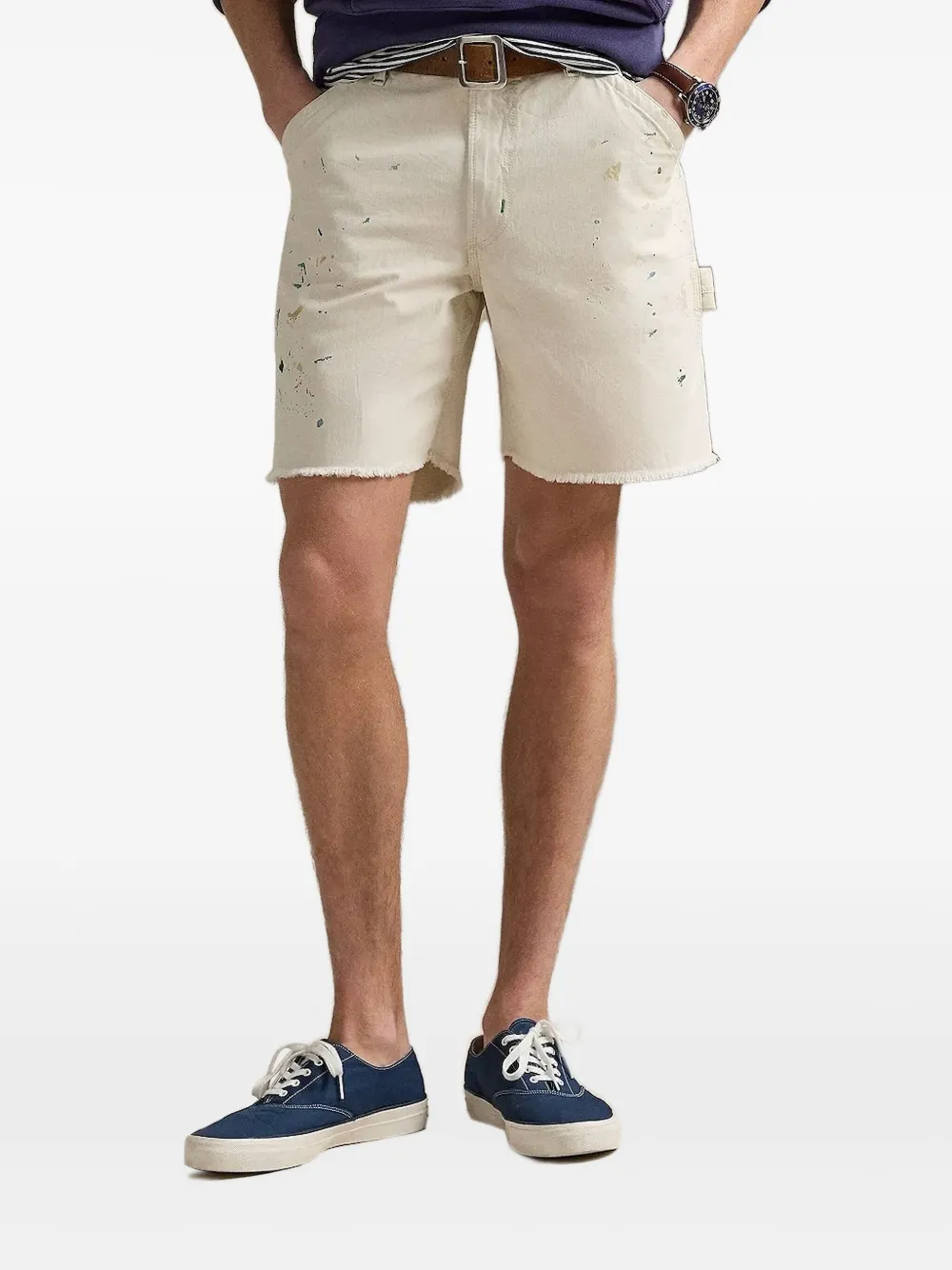 Polo Ralph Lauren paint-splatter shorts Wit