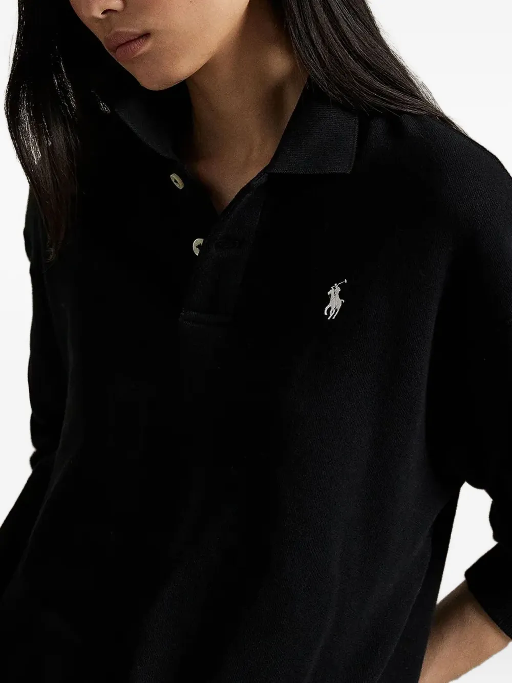 Polo Ralph Lauren Poloshirt met borduurwerk Zwart