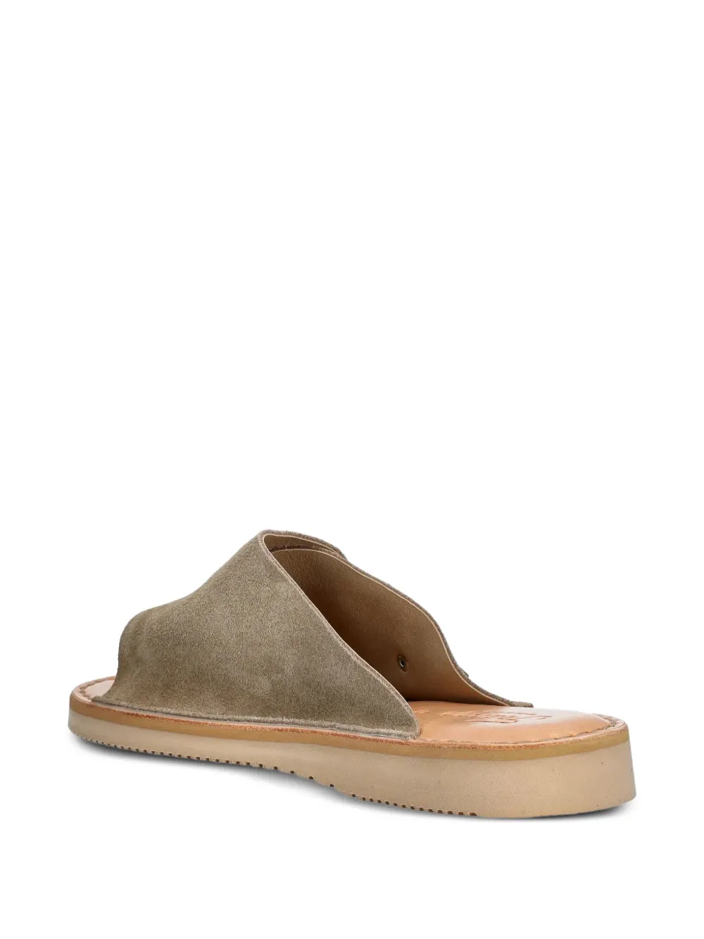 Fracap D110 double-buckle suede sandals Neutrals