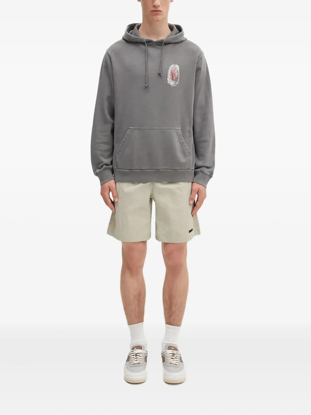 Gramicci Hoodie met print Grijs