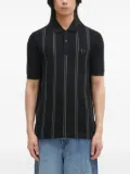 Fred Perry striped-pattern polo shirt - Black