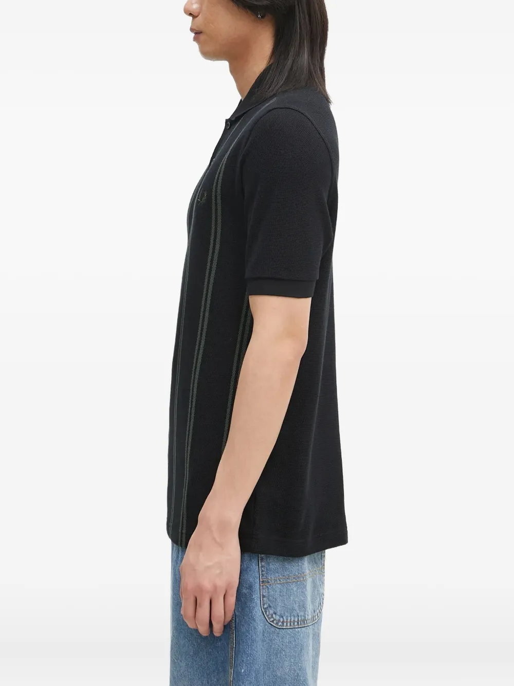 Fred Perry Gestreept poloshirt Zwart