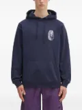 Gramicci fingerprint-graphic hoodie - Blue