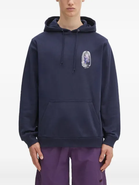 Gramicci fingerprint-graphic hoodie