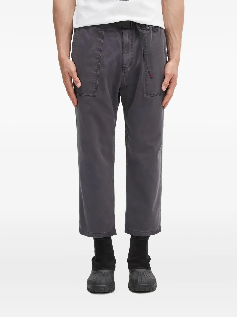 Gramicci belted cotton trousers | Grey | Image 1