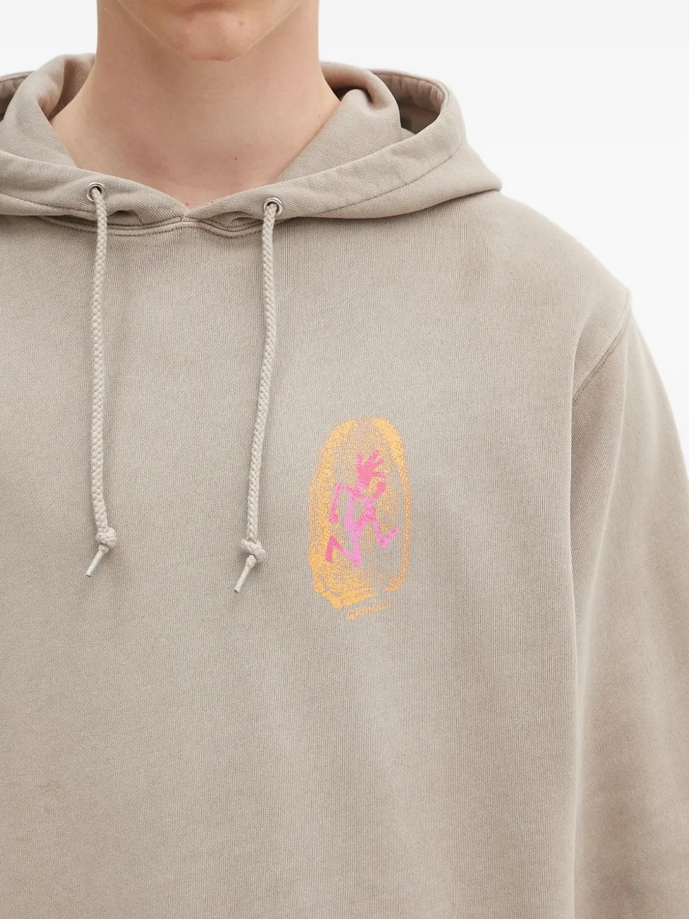 Gramicci Hoodie met print Beige