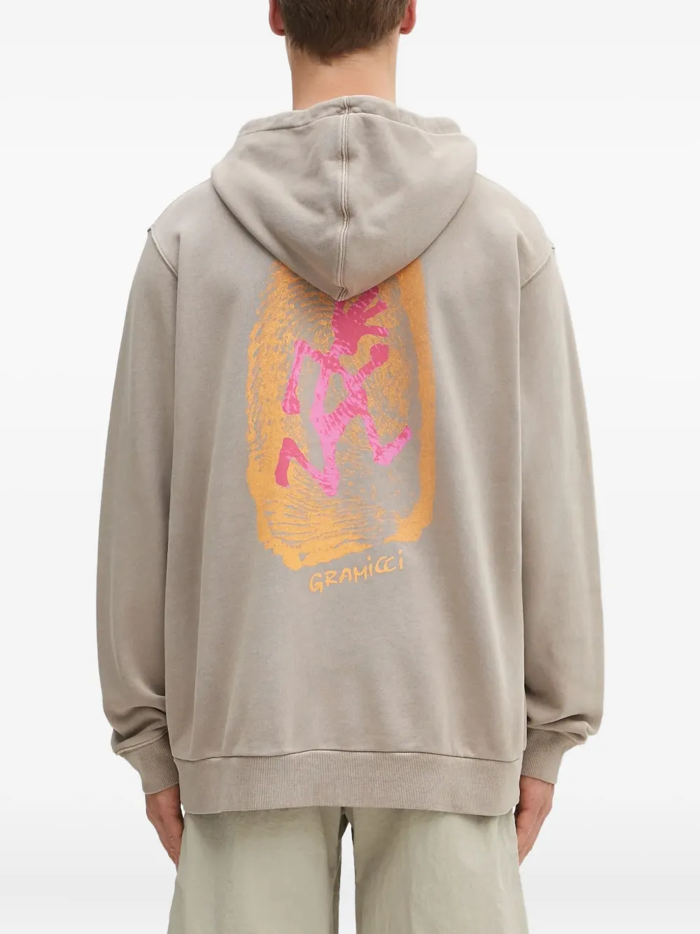 Gramicci Hoodie met print Beige