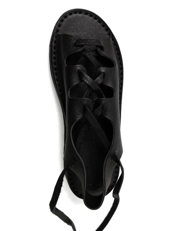 Fracap lace-up Leather Sandals | Black | FARFETCH