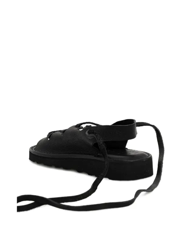 Fracap lace-up Leather Sandals | Black | FARFETCH