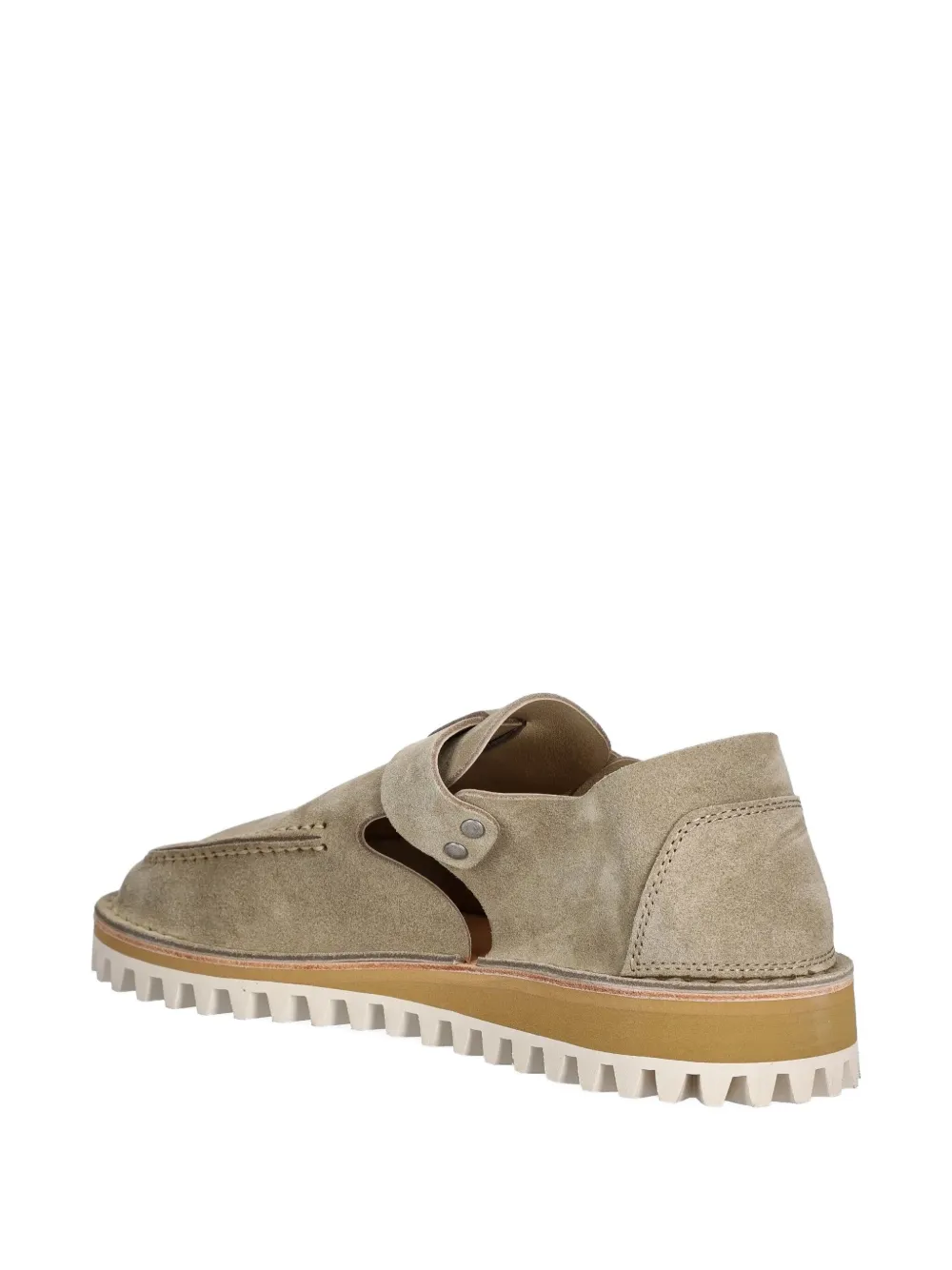 Fracap buckle-strap suede mules Neutrals