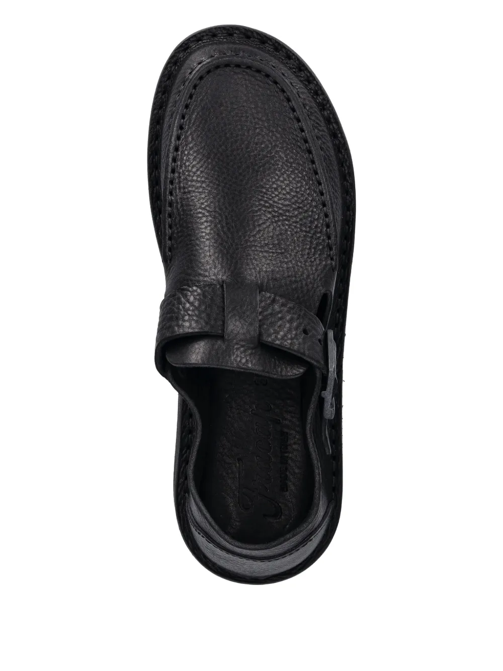Fracap buckle-fastening leather loafers Black