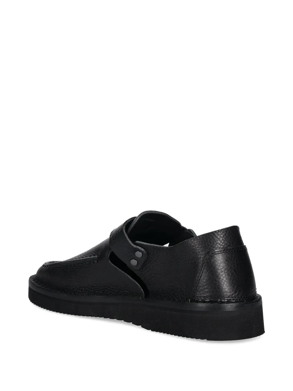 Fracap buckle-fastening leather loafers Black