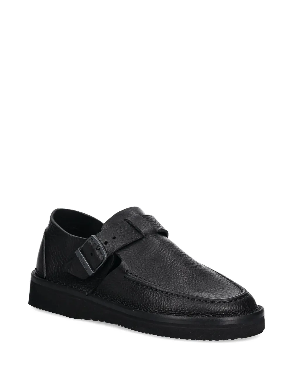 Fracap buckle-fastening leather loafers Black
