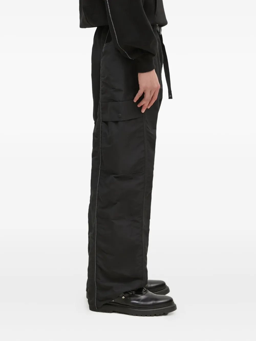 Gramicci Cargo broek met zijrits Zwart