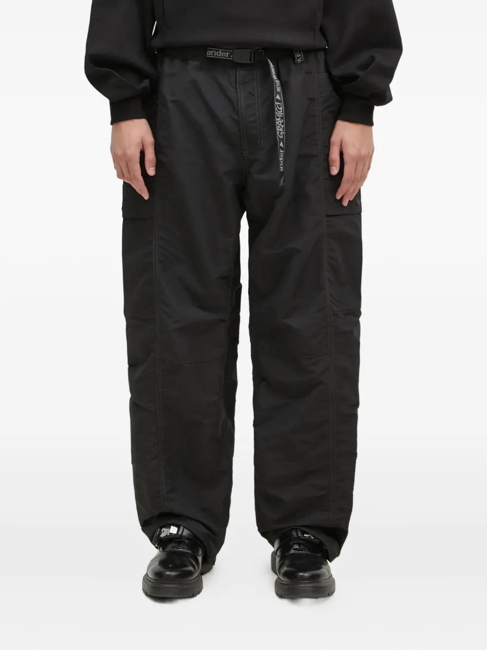 Gramicci Cargo broek met zijrits Zwart