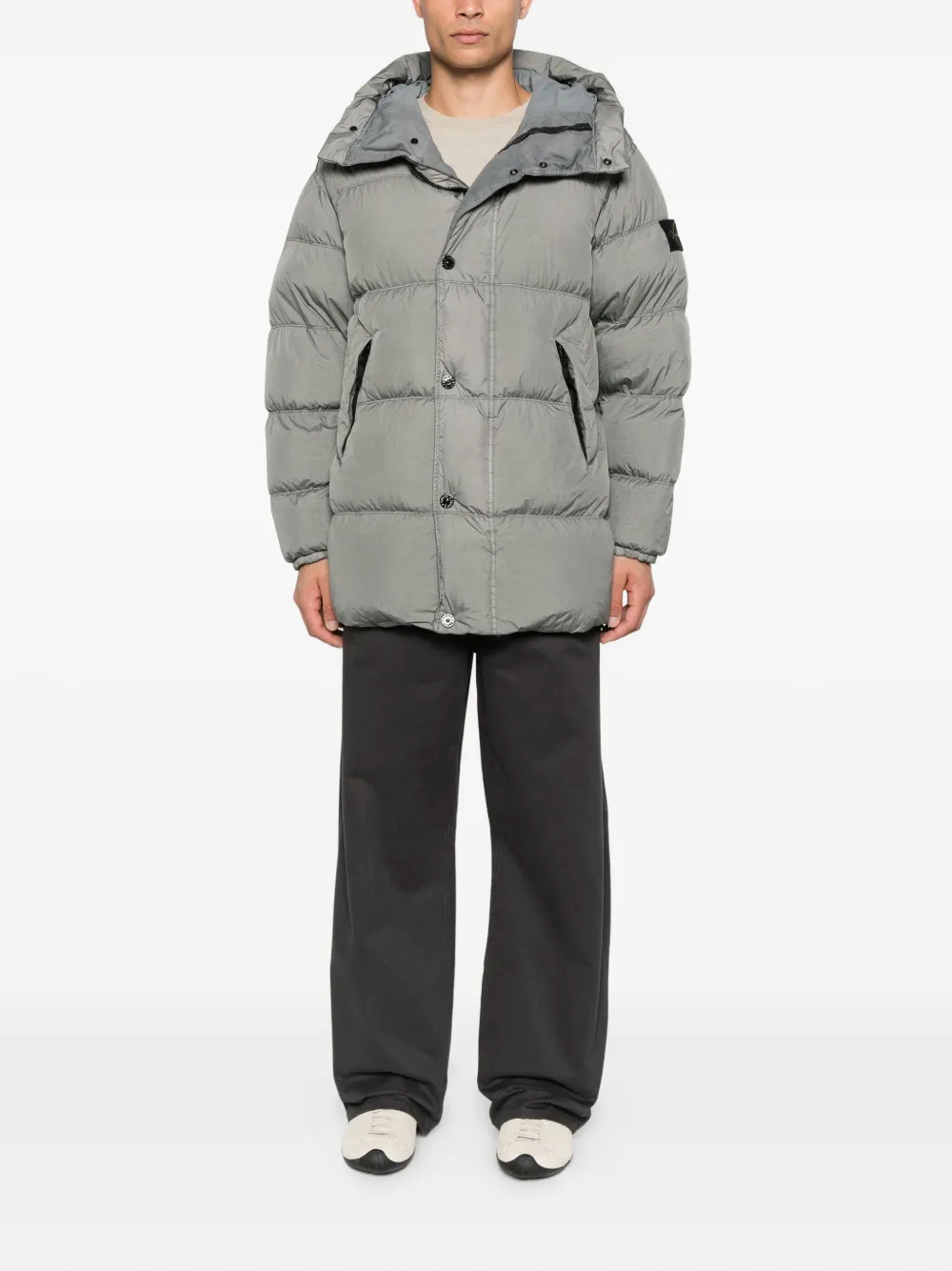 Stone Island Jas met capuchon Grijs