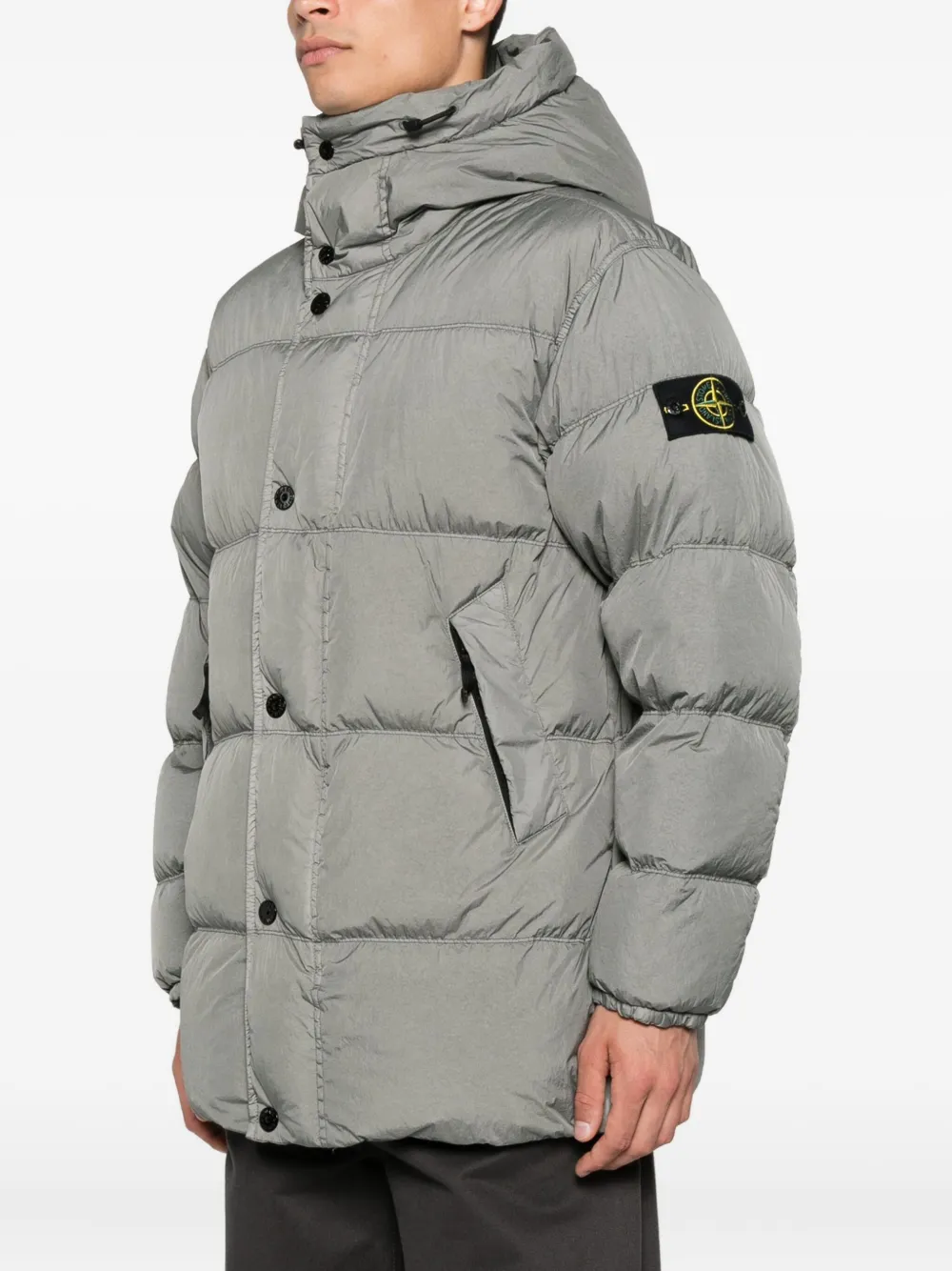 Stone Island Jas met capuchon Grijs