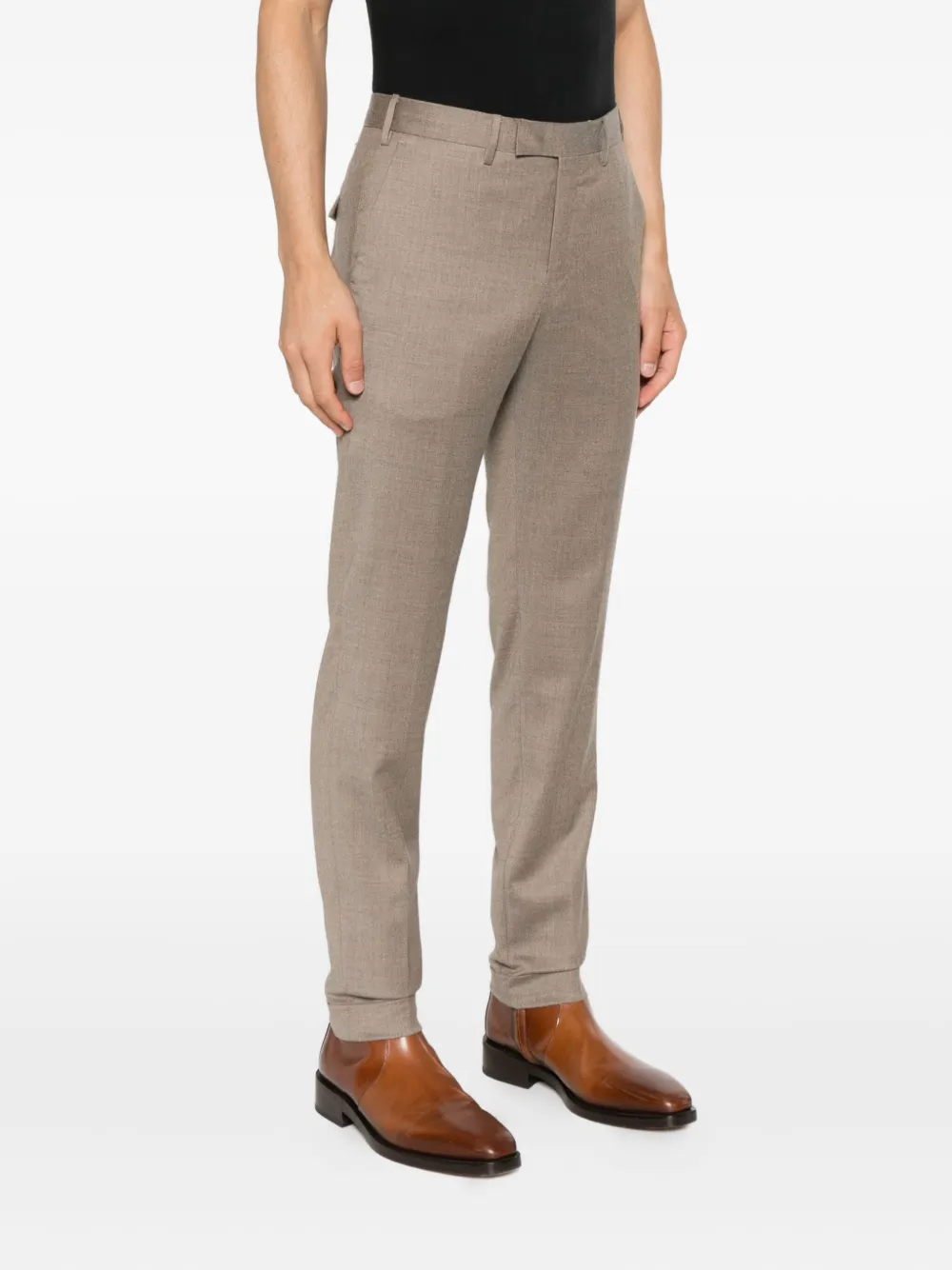 PT Torino cuffed wool trousers Beige