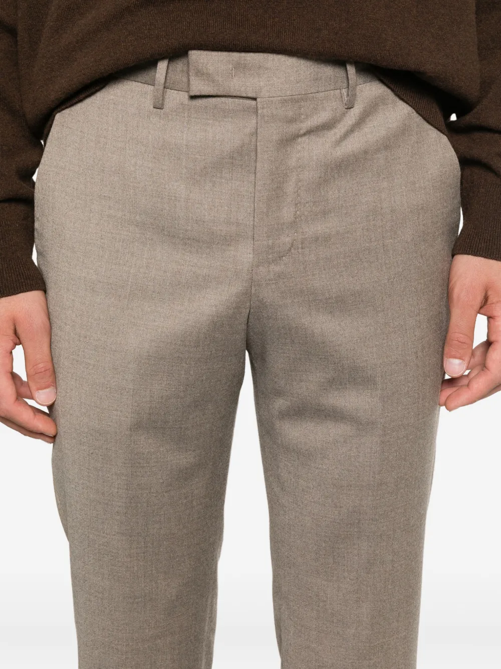 PT Torino cuffed wool trousers Beige