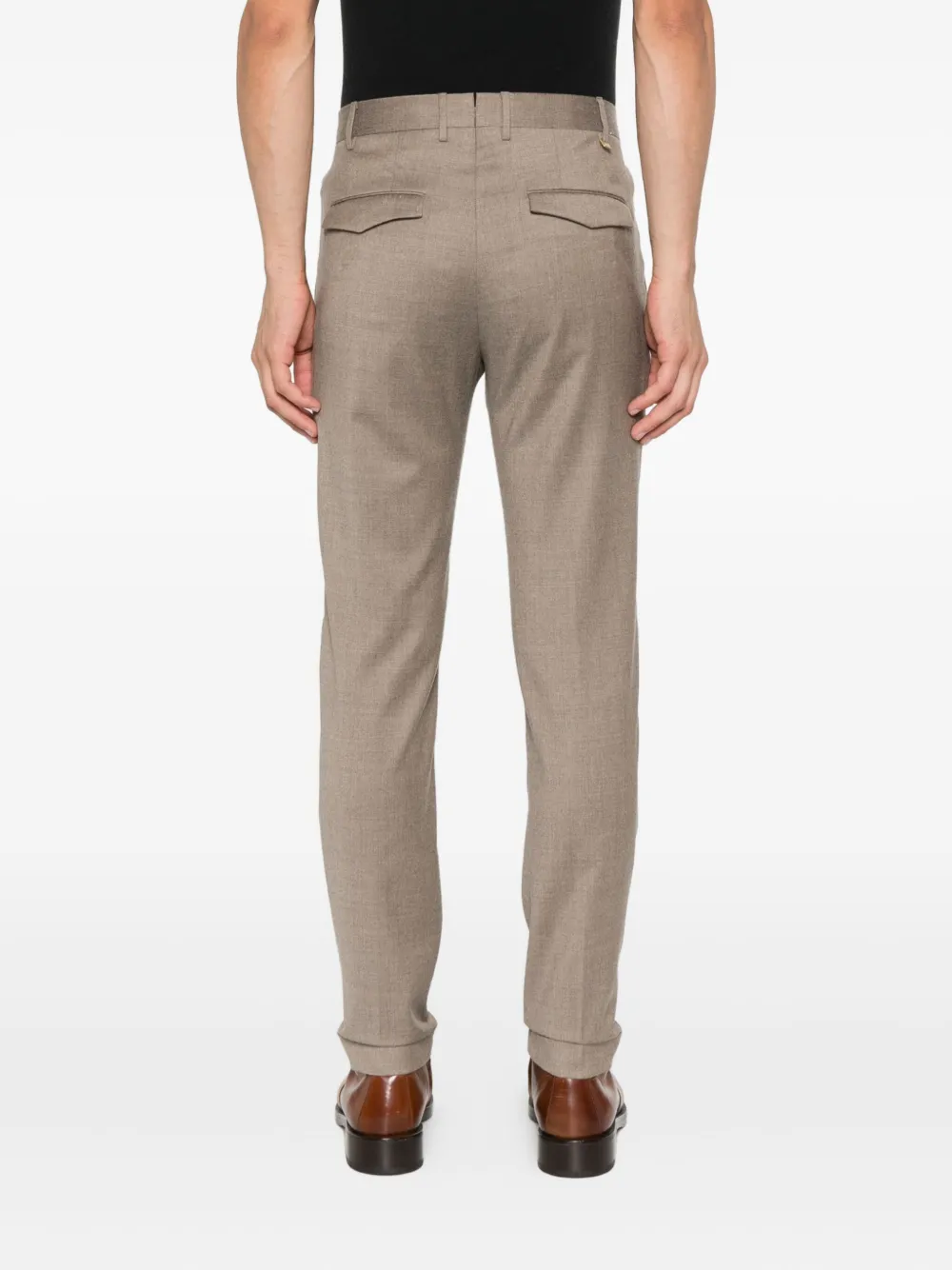 PT Torino cuffed wool trousers Beige