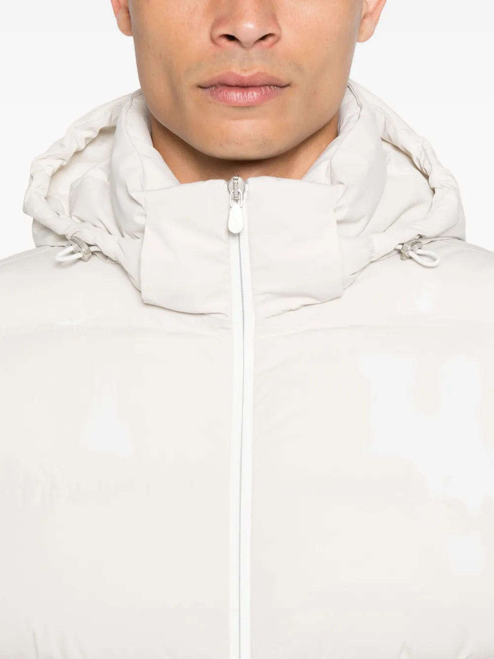 Brunello Cucinelli Gewatteerd jack met rits Wit