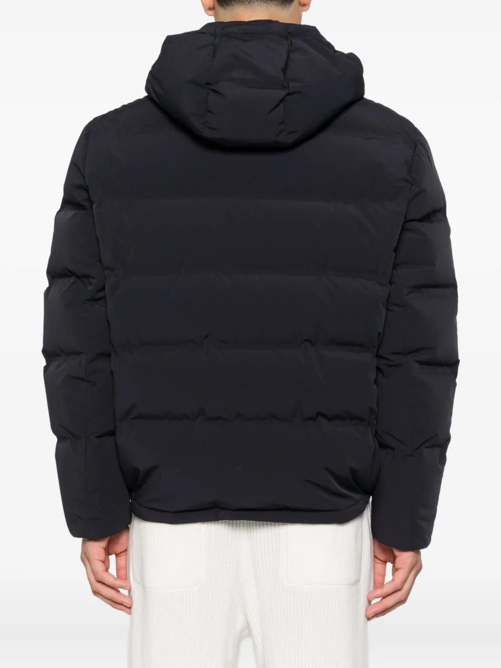 Brunello Cucinelli Gevoerd jack met capuchon Blauw
