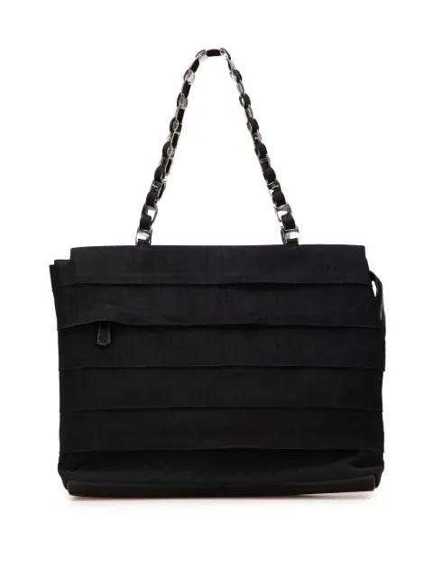 Ferragamo Pre-Owned Borsa tote in nylon a strati in gros grain 2010-2025