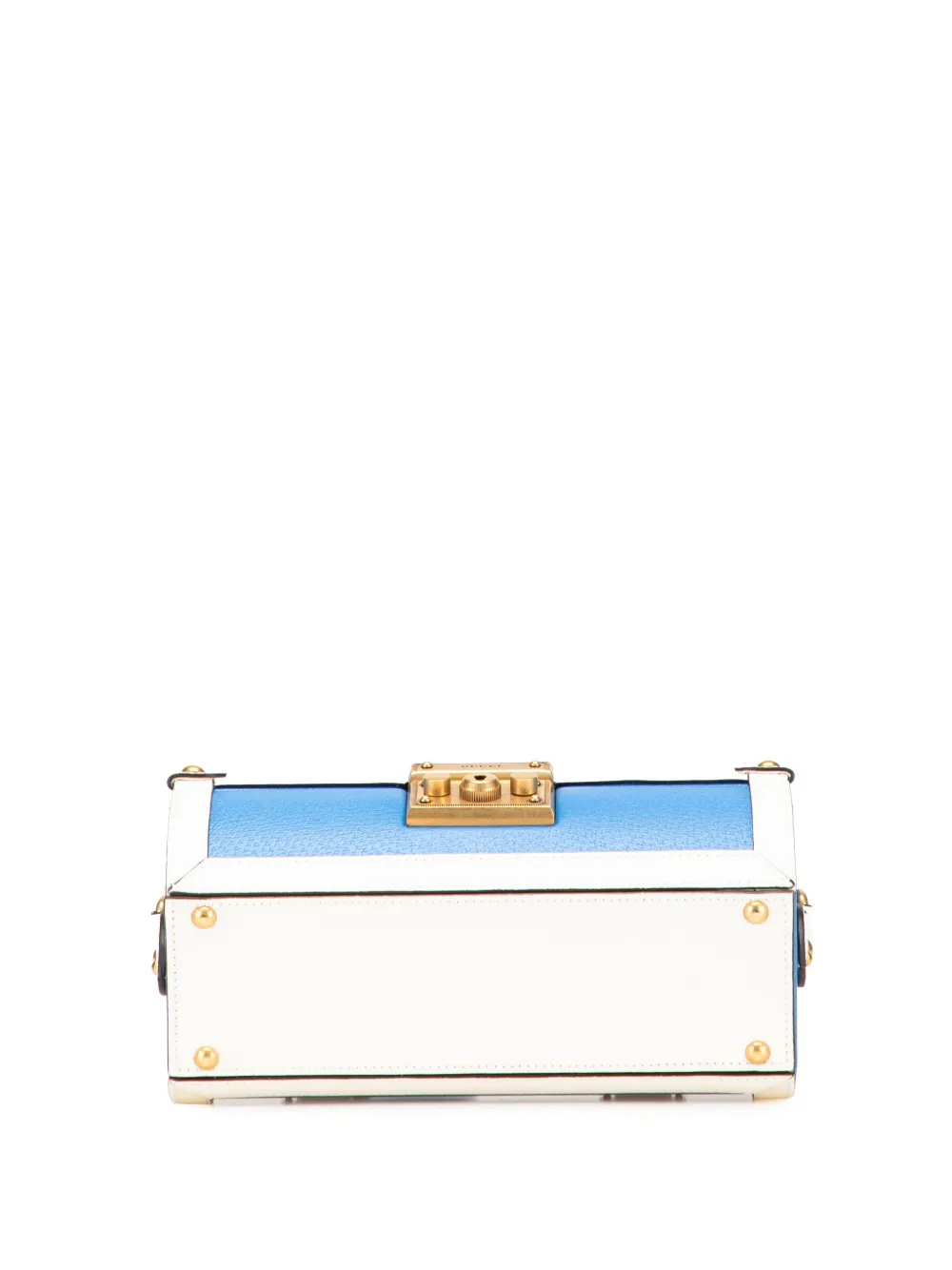 Pre-owned Gucci 2016-2025 Adidas Leather Golf Ball Case Satchel In Blue
