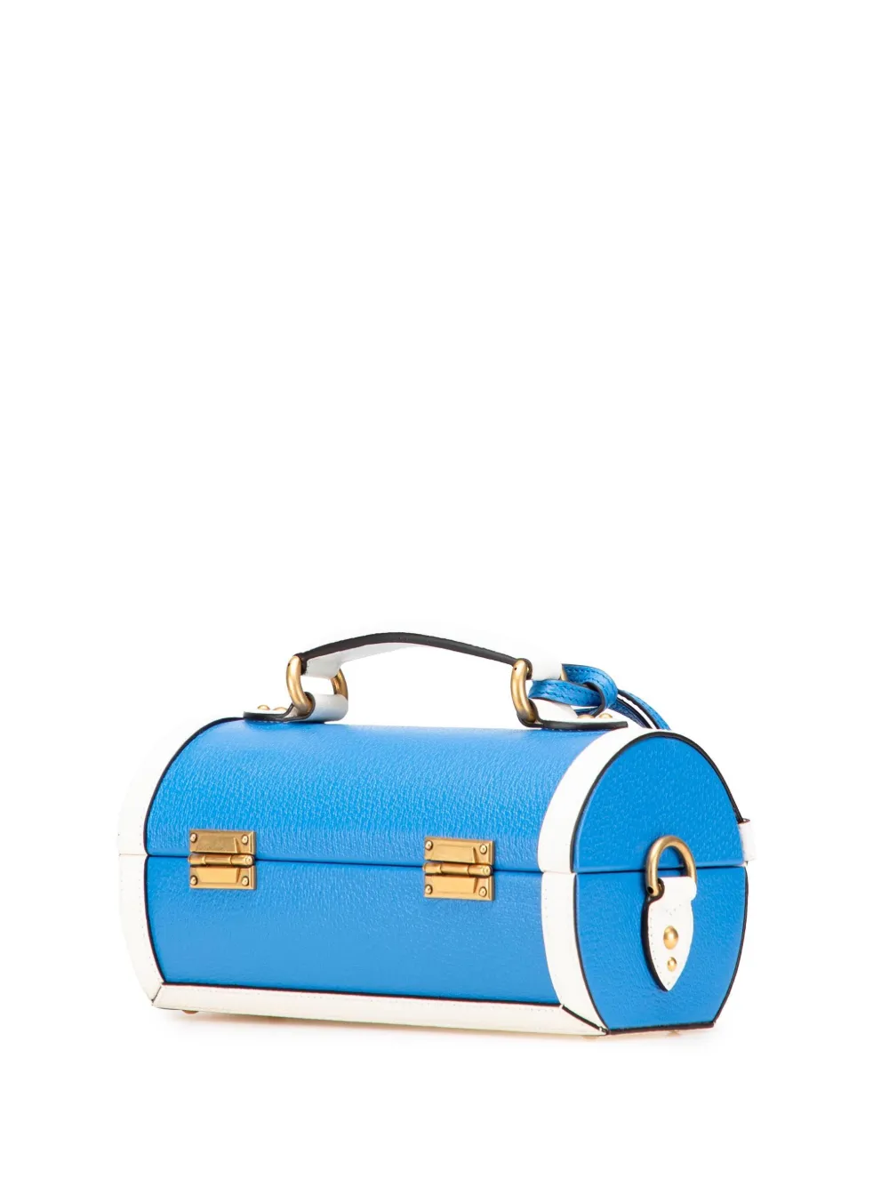Pre-owned Gucci 2016-2025 Adidas Leather Golf Ball Case Satchel In Blue