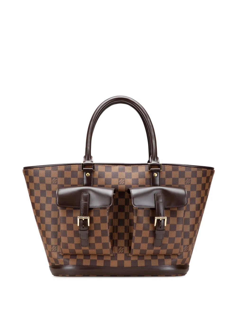 Louis Vuitton Pre-Owned 2003 Damier Ebene Manosque GM tote bag - ブラウン Louis Vuitton Pre-Owned 2003 Damier Ebene Manosque GM tote bag - ブラウン