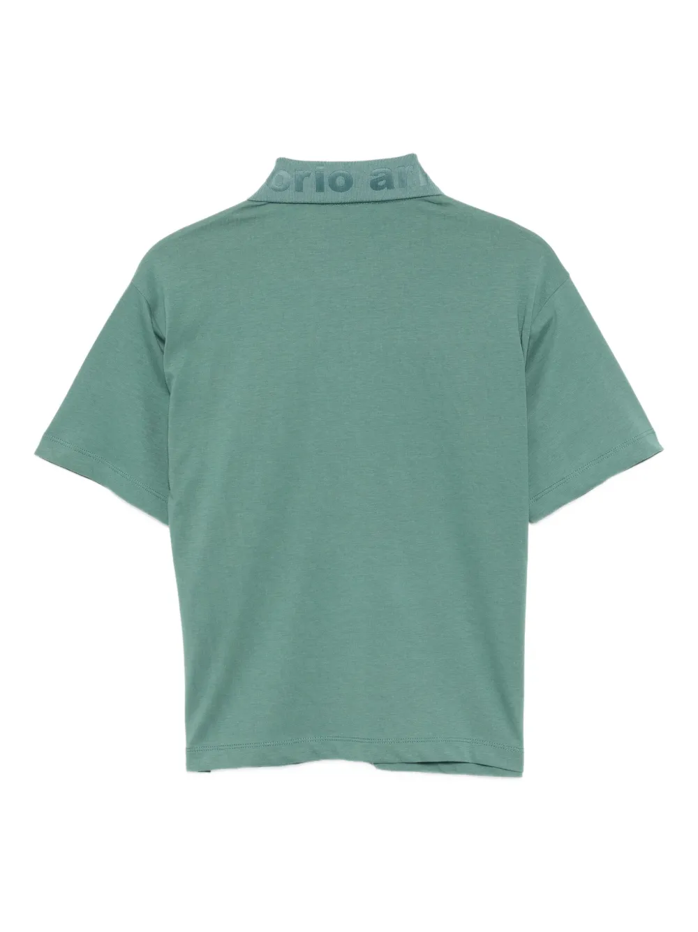 Emporio Armani Poloshirt Mit Logo-prägung In Green