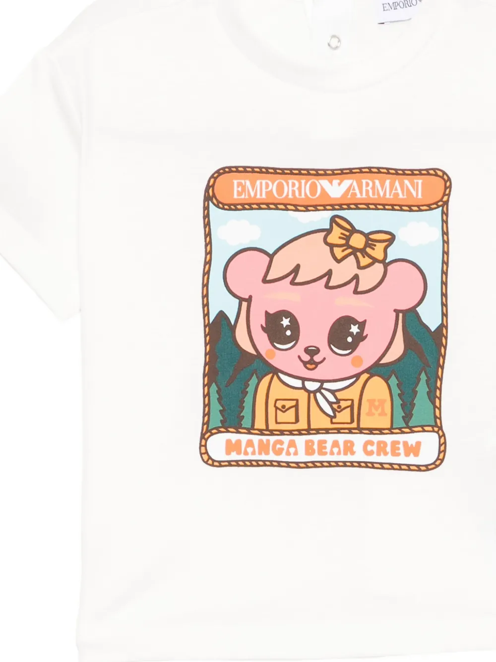 Emporio Armani Kids T-shirt met grafische print Wit