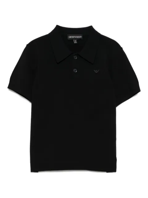 Emporio Armani Kids logo-embroidered knit polo shirt
