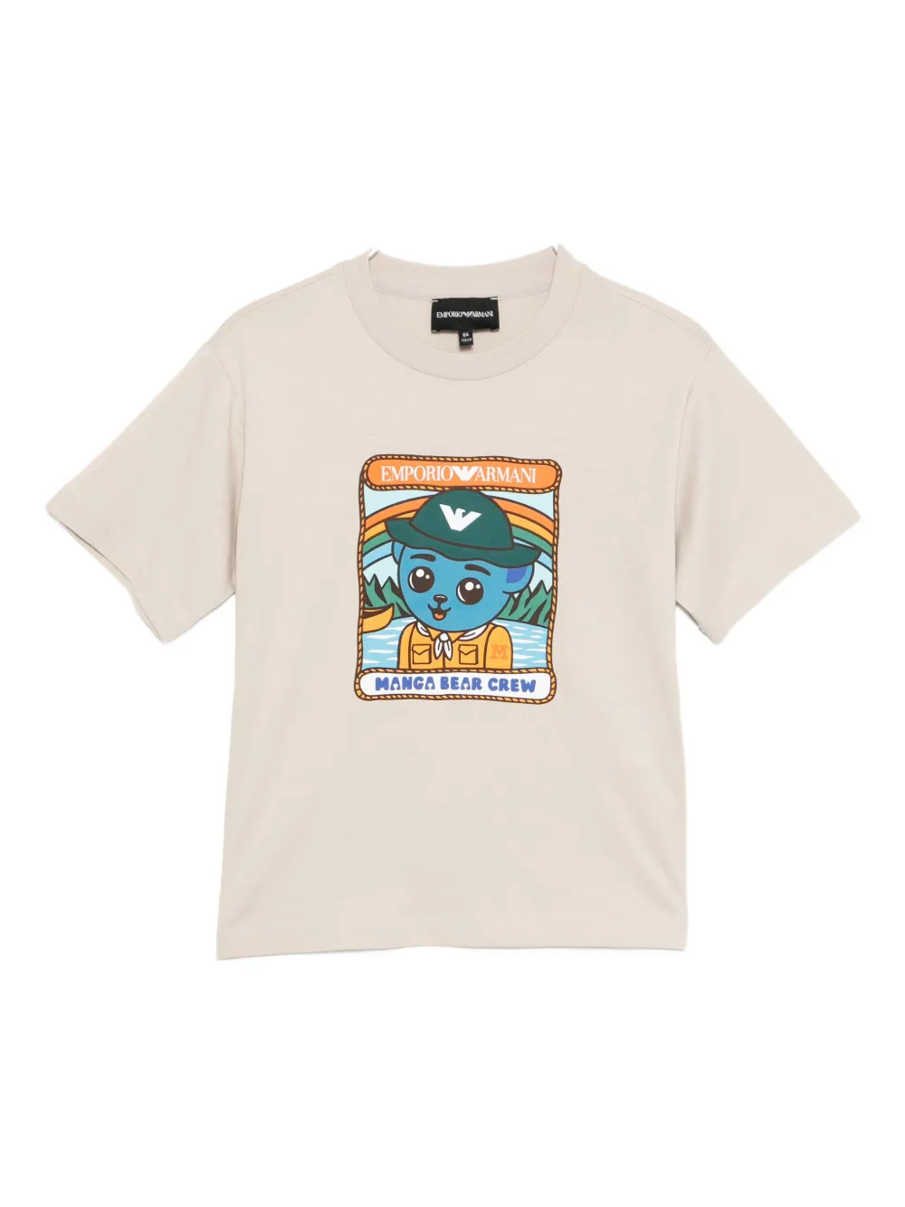 Emporio Armani Asv Manga Bear T-shirt In Neutral