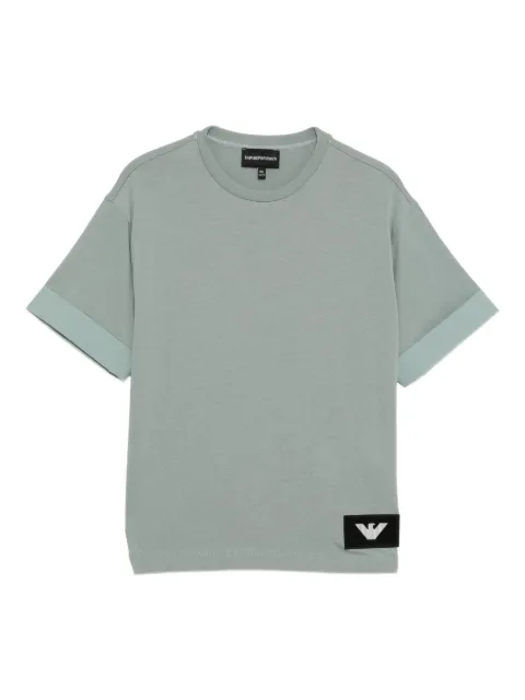 Emporio Armani Kids playera con parche del logo
