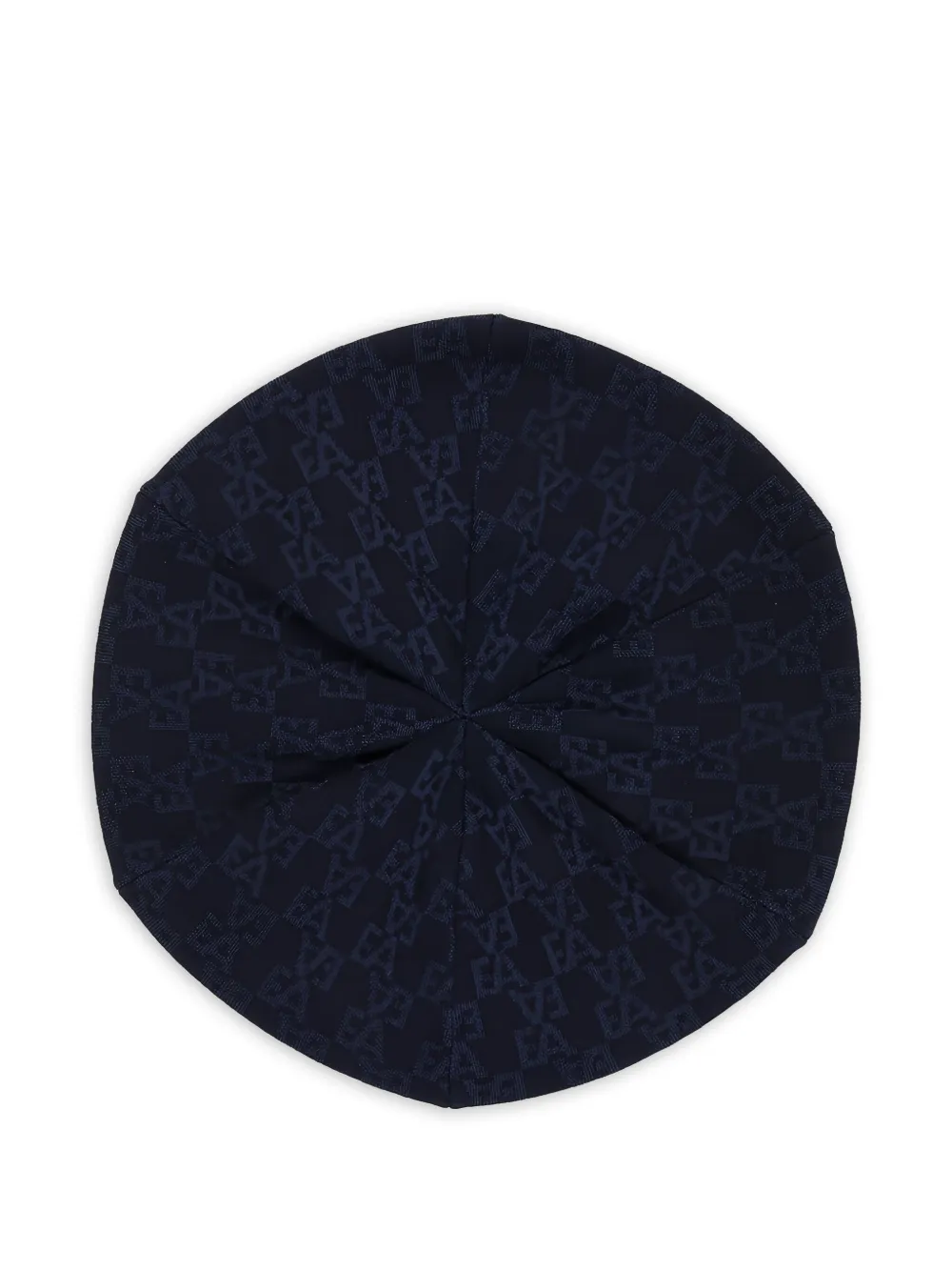 Emporio Armani Kids Gebreide baret met monogram Blauw